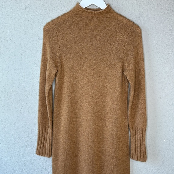 Madewell 100% Cashmere Mockneck Long Sleeve Midi Sweater Dress Size Small - Picture 3 of 14